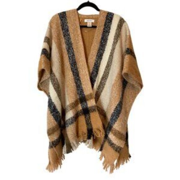 Nine West Poncho Sweater Women's Size: OS CUTE Fringe - Picture 3 of 6